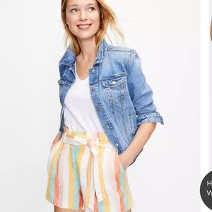 Loft paperbag striped shorts